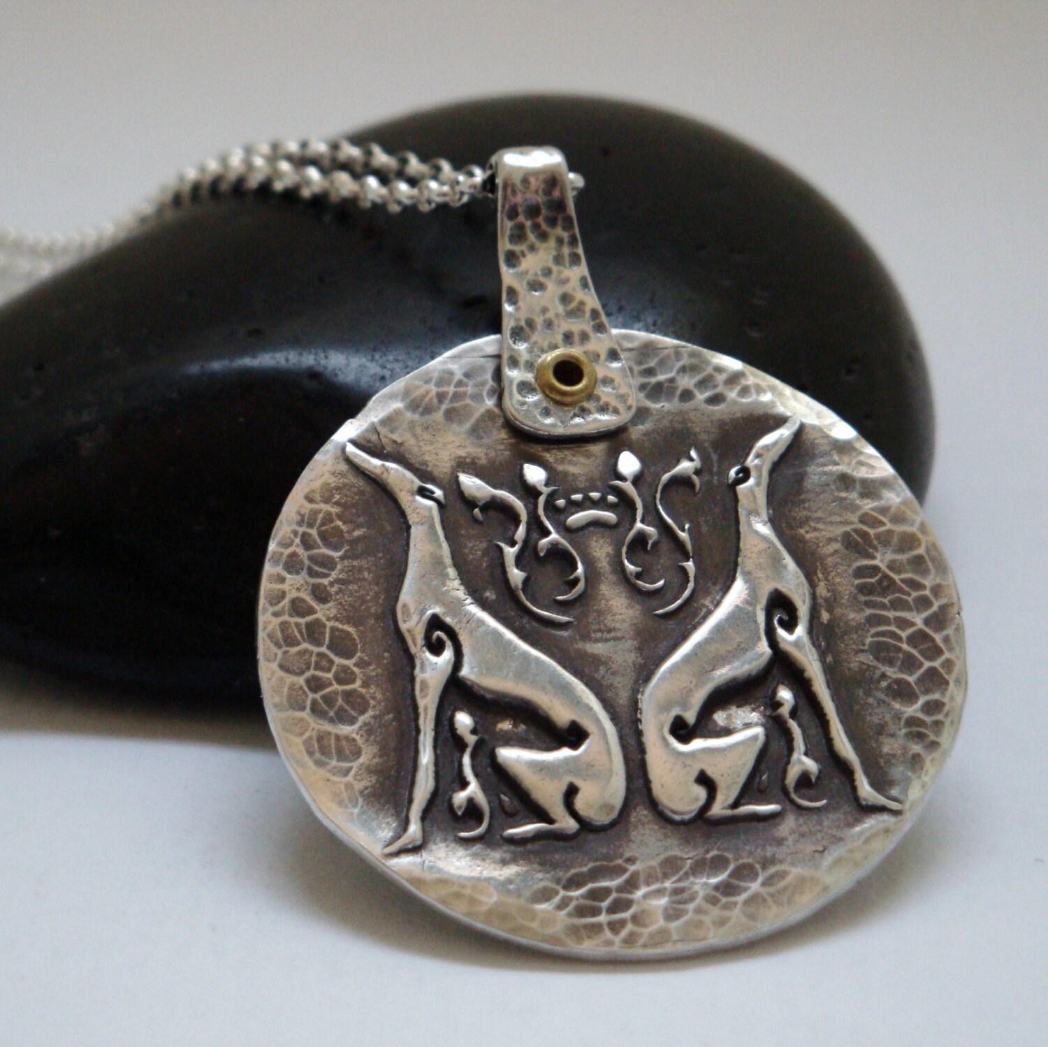 Greyhound Necklace Greyhound Jewelry Balance Two Hound