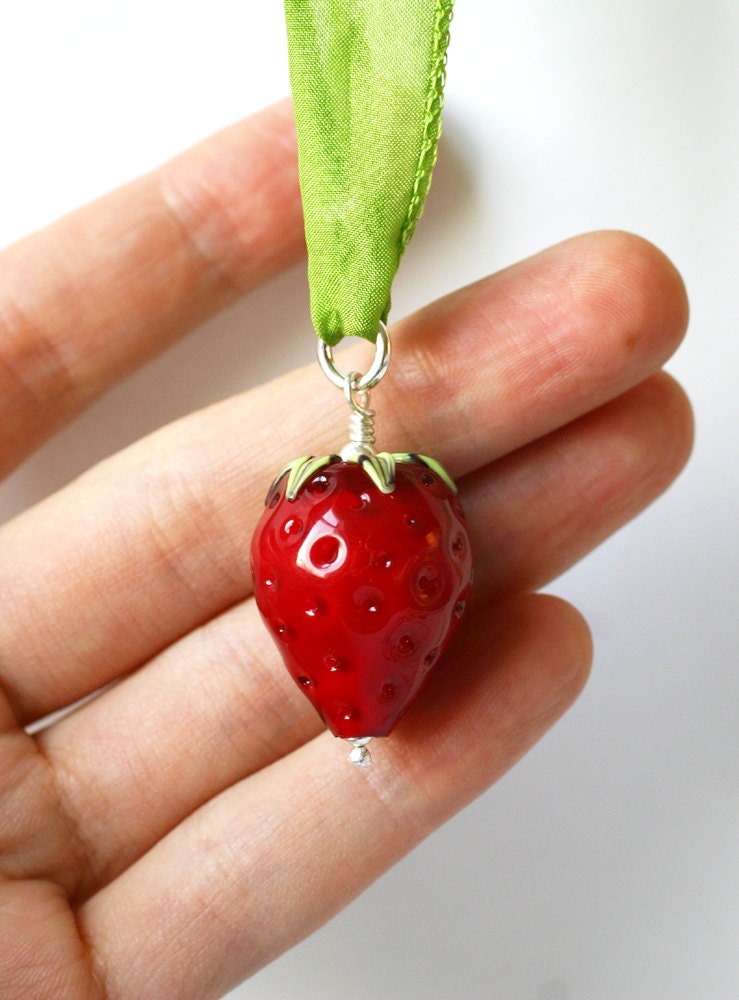 Large Strawberry pendant