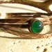 Copper Jewelry - Gemstone Copper Bracelet - Artisan Metalsmith Jewelry - Emerald Green Chalcedony Bangle Bracelet
