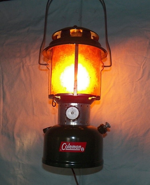 Vintage Antique Coleman Lantern 220F NEATLY Electrified by NYMArts