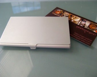 Metal business card case blank parts quantity one jewelry clay craft findings