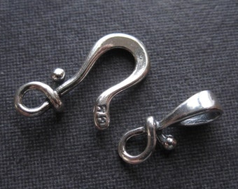 Little Captain - Hook and Eye Clasp in solid sterling silver - Hook measures 16mm X 8mm