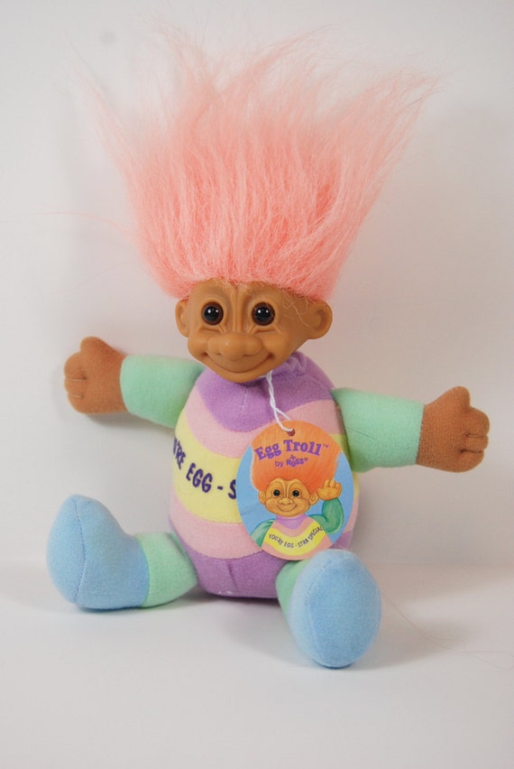 Easter Egg Troll Doll with Russ Tags