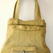ON SALE Celery Green Repurposed Leather Shoulder Bag Handbag