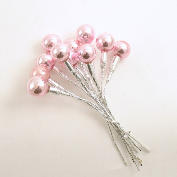 vintage pink glass ball picks christmas vintage pink glass ball picks christmas