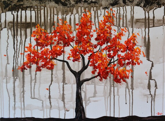 Cleansing Rain Tree Of Life Original Painting By Sheriwiseman