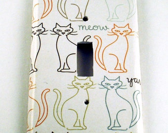 Light Switch Cover Switchplate Wall Decor Light Switch Plate in Here Kitty (181S)