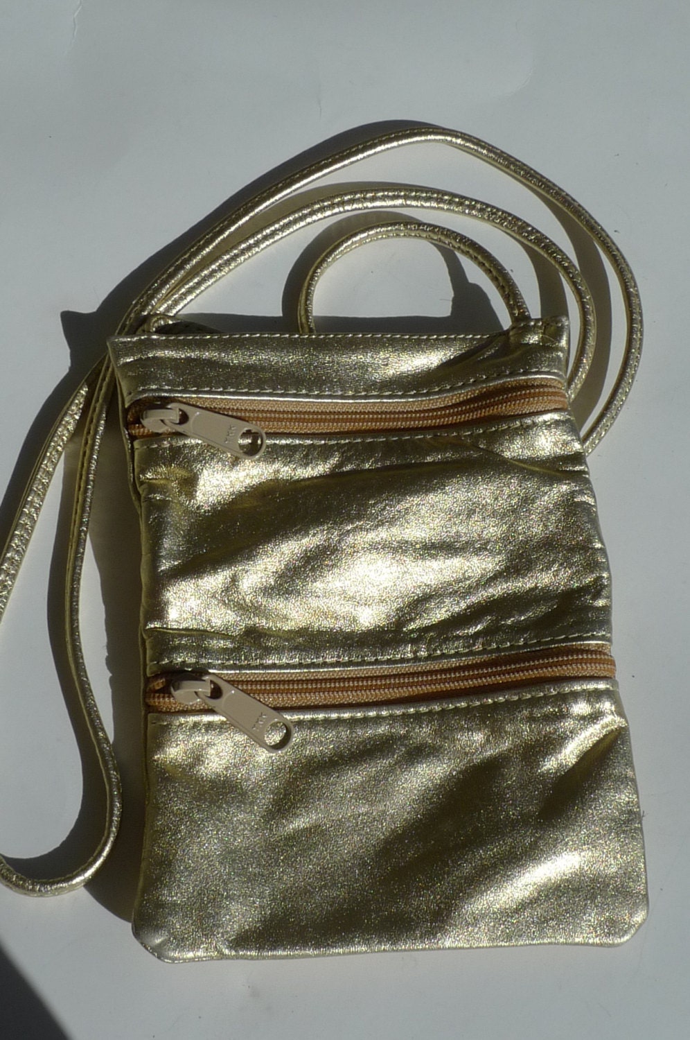 stay gold leather bag made in the usa 1970s disco by cozystudio