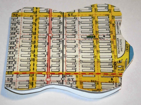 New York City Wavy Map Greeting Card
