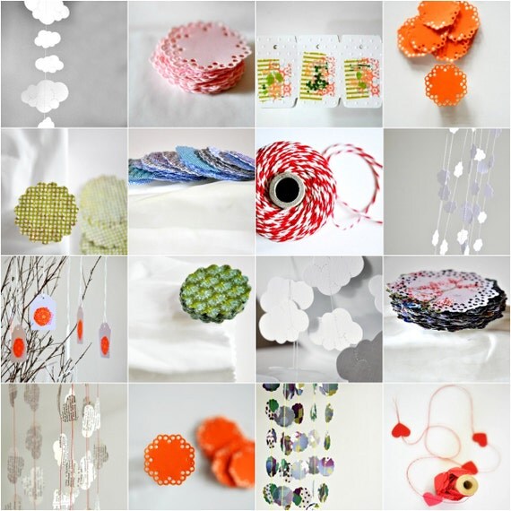 10 Embossed Washi Tape Tags Spring Garden Unthreaded