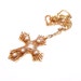 Gold Chain / Pearl Cross Pendant Necklace