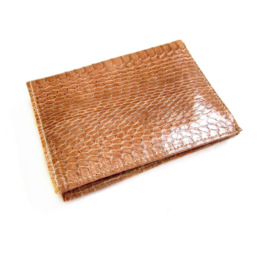 Brown Snakeskin Wallet / Snake Skin Leather