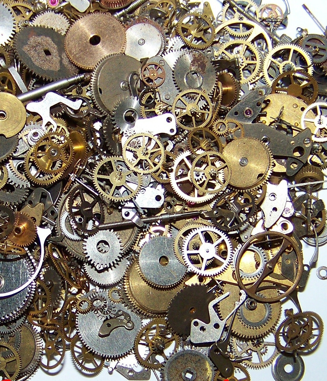 SALE Gears 130 Piece Lot 10g Old Steampunk Watch Parts Pieces