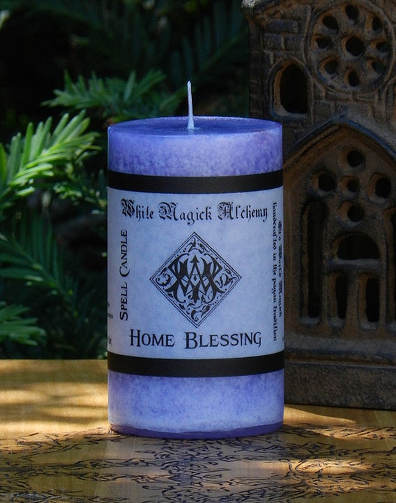 HOME BLESSING Spell Candle 2x3 Pillar by WhiteMagickAlchemy