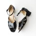 SALE - 1980's Black Patent Leather Mary Janes Pumps Size 8B