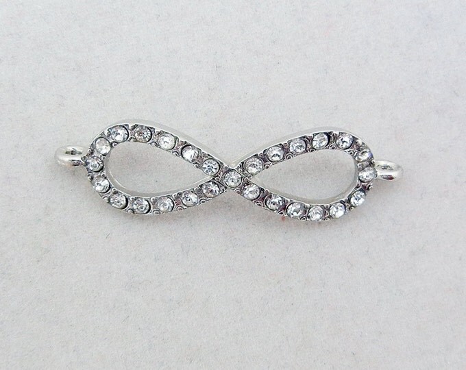 Double Link Infinity Knot Charm Rhinestones