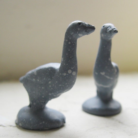 Items similar to Dollhouse Miniature of Concrete Cement Goose Lawn