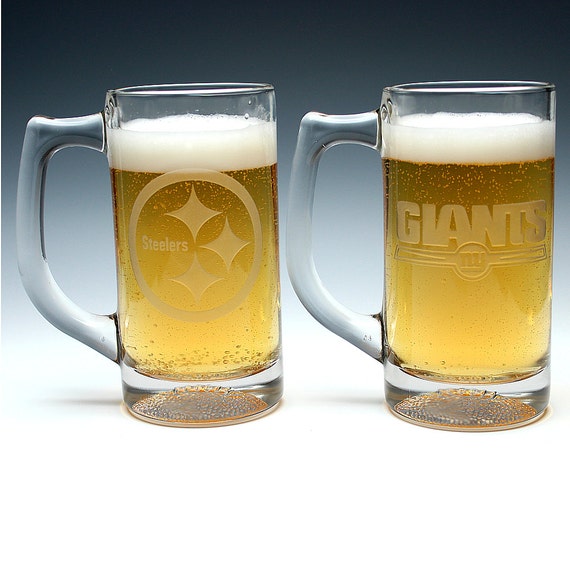 Personalized Engraved Football Beer Mug
