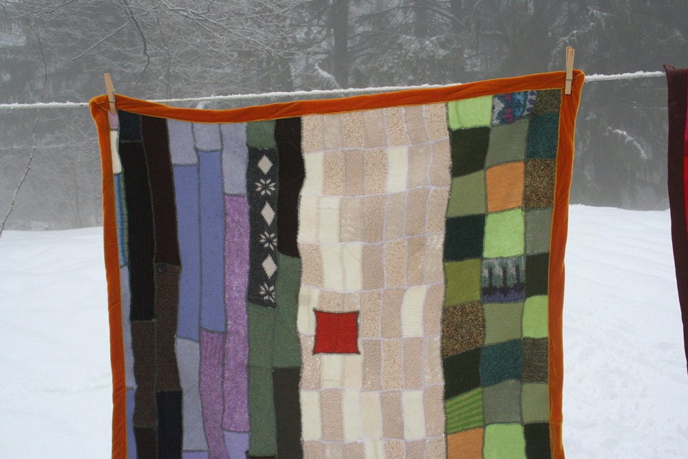 Recycled Wool and Cashmere Crib/Lap Blanket