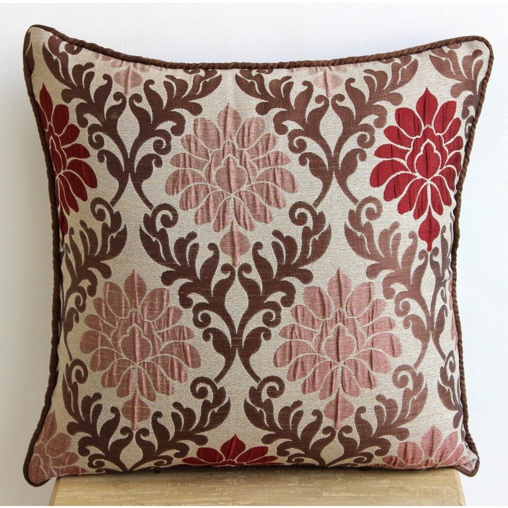 Handmade Brown Throw Pillows Cover 16x16 by TheHomeCentric ...