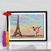 Print Paris Ballerina Ballet Paris illustration Birthday Gift art poster Vintage canvas Parisian Ballet eiffel tower