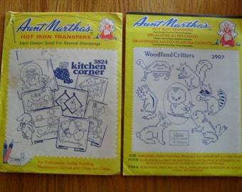 Aunt Martha's Martha Vintage Hot Iron Transfers Embroidery