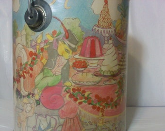 FREE SHIPPING paint can music box vintage musical (Vault 10)