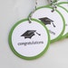 Graduation Favor Tags Cap Congratulations - Set of 6 - Custom School Colors Available - Graduation Party Tags