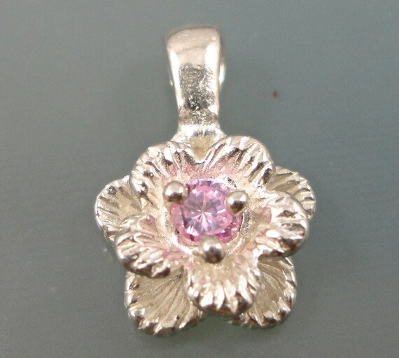 Vintage Sophia Fiori 925 Sterling PINK SAPPHIRE Gemstone