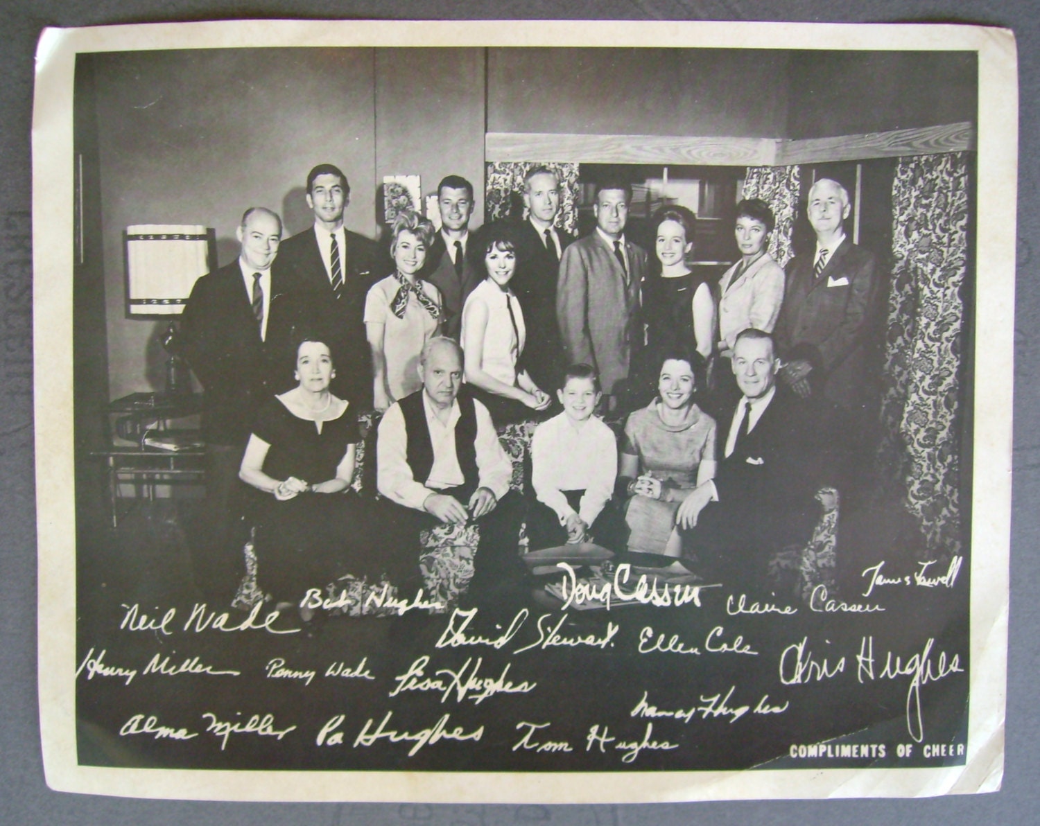 Vintage 1960s As The World Turns Soap Opera Cast Photograph