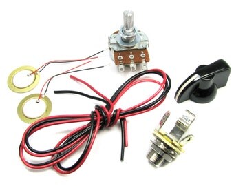Cigar Box Guitar Electronics Kit - Build your own Piezo Pickup - Includes How-To Guide