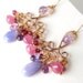 SALE 20% - Pink Sapphire Chandelier Earring Opal Wire Wrap Handmade