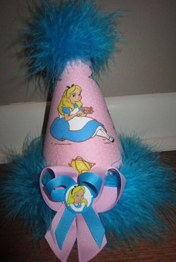 Alice in Wonderland Custom Birthday Party Hat Favors..Princess party...Dress up...Disney Princess Il_570xn