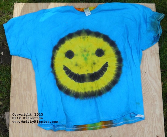 how to make a smiley face tie dye shirt