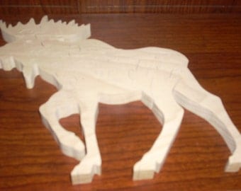 Hand crafted Moose puzzle
