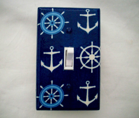 Nautical Light Switch Cover Boat / Anchors / Navy Sailor