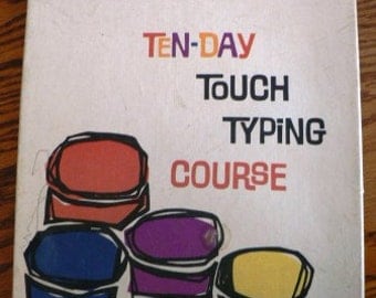 vintage nonfic instruction book records ... TEN DAY Touch TYPING Course retro cool Smith Corona typewriter course ...