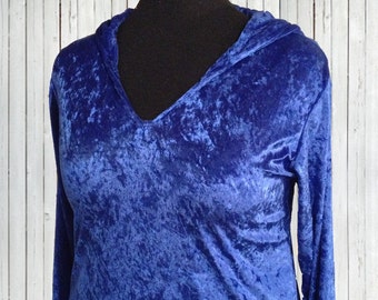 Unisex Royal Blue Pagan Ritual Robe Hooded Wicca Spell Circle Beltane Solstice Sabbat
