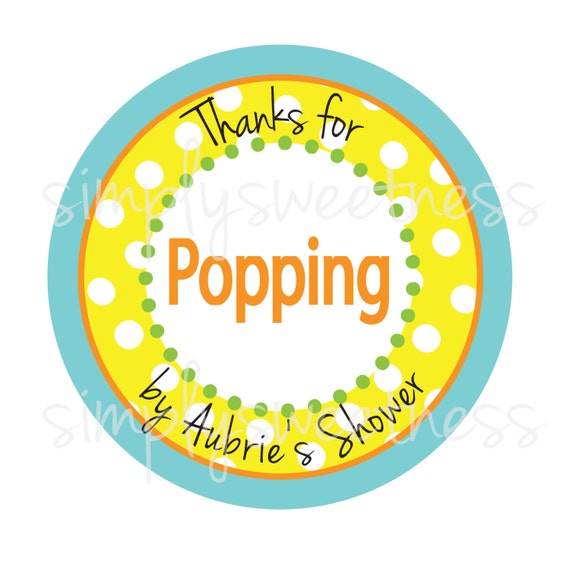 Personalized Stickers,Polka dots,Kids, Baby, Party, Favor stickers,Personalized Sticker Labels Set of 60 Il_570xn
