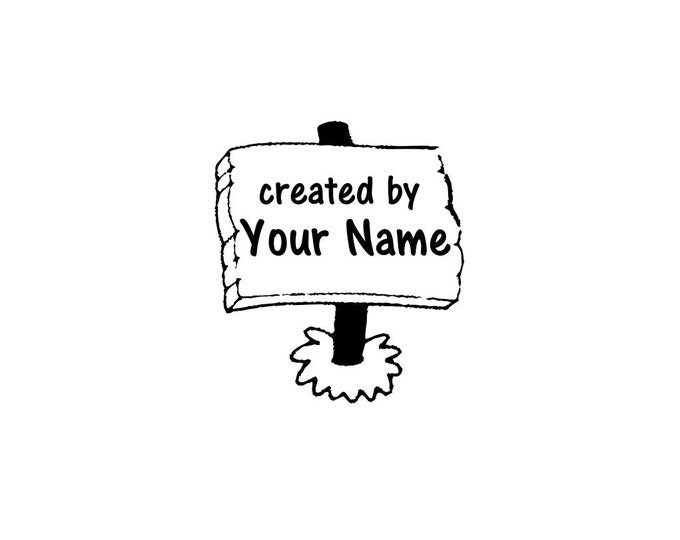 Personalized unmounted cling custom made rubber stamp C28