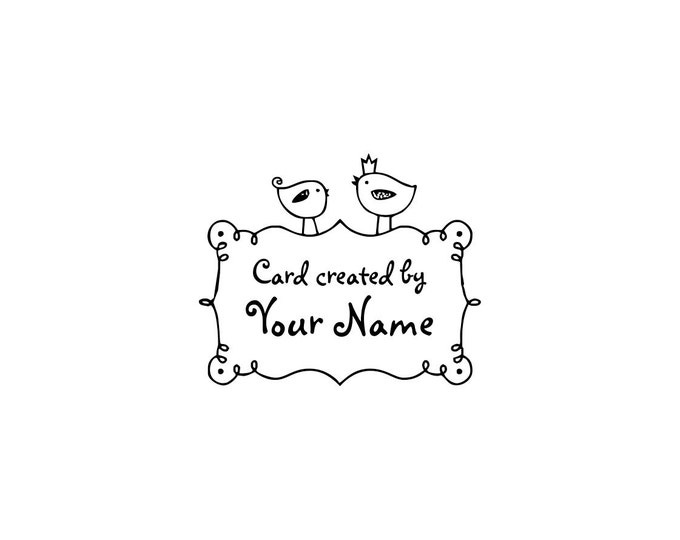 Handle Mounted or Cling Personalized Name custom made rubber stamps C31
