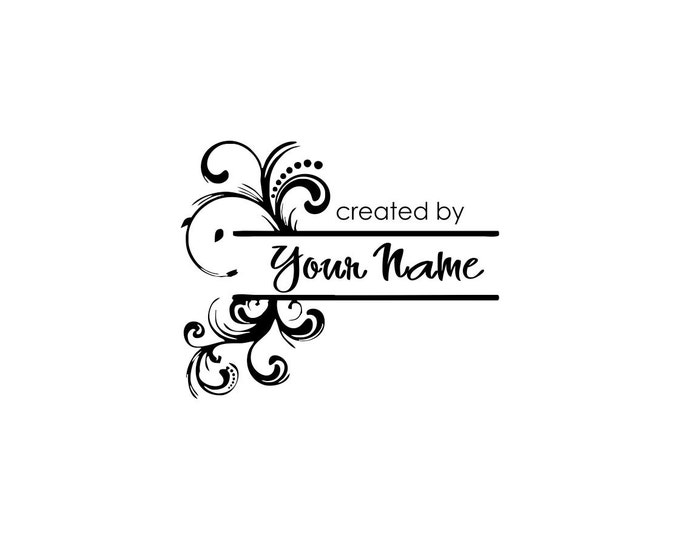 Handle Mounted Personalized Name custom made rubber stamps C37