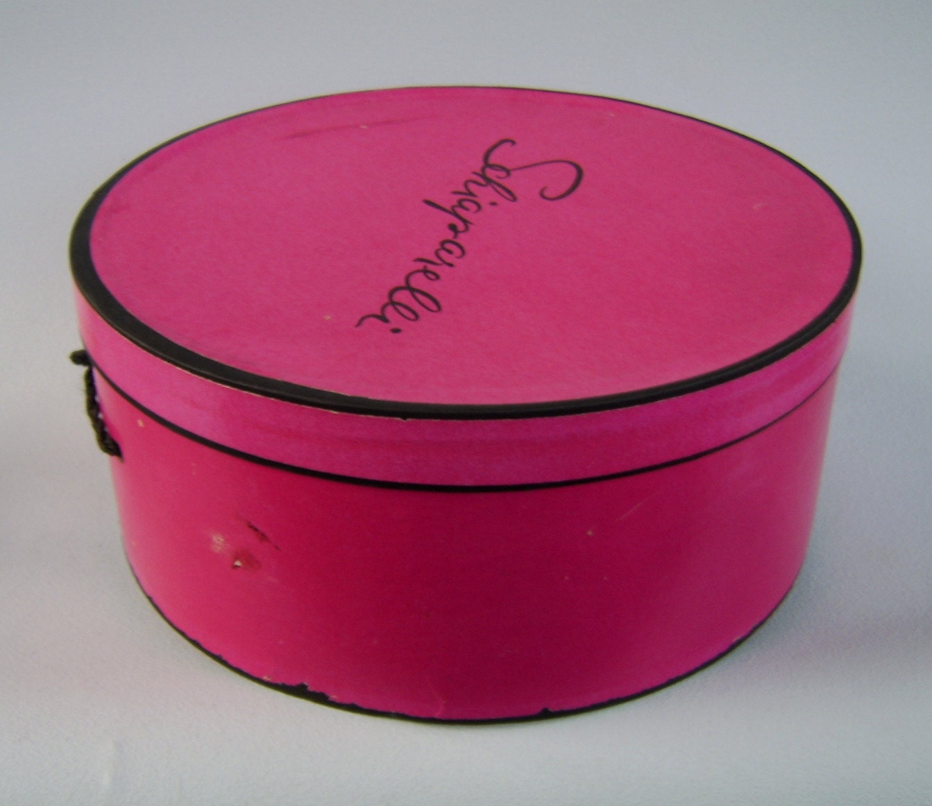 Vintage Schiaparelli Hot Pink Hat Box Paris France