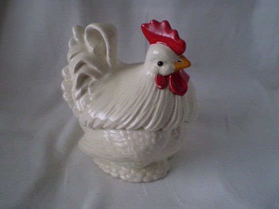 Vintage White Chicken Cookie Jar   Il 570xN.423784664 Denx 