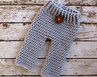 Pants, 6 Prop to month Months,  12 baby Pants, pants pattern Crochet  Gray Longies, Boy Photo  Baby 3