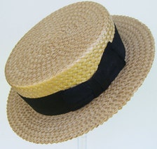 7 1/2 - Vintage Mens Stetson Summer Straw Boater Hat