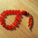 Greek Worry Beads Red Sea Glass and Gold Plated Beads