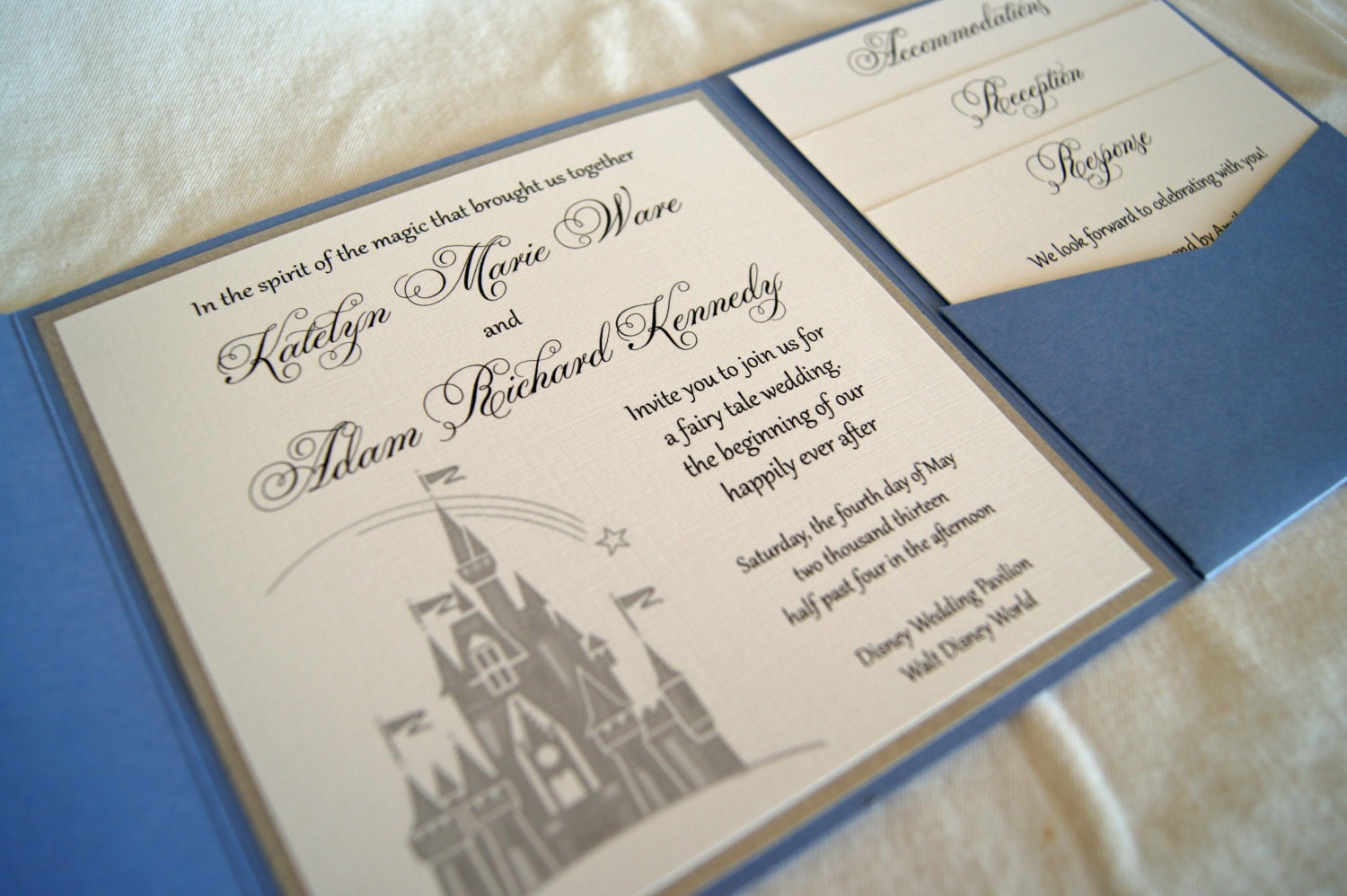 suite Welcome invitation fairytale back  wedding