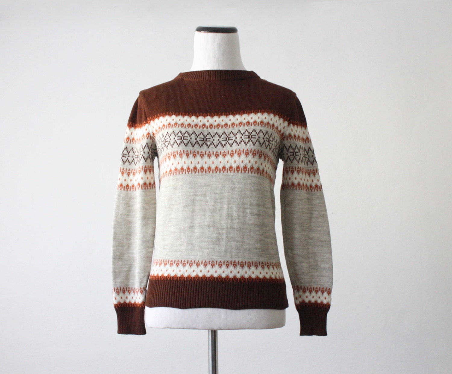 vintage nordic knit sweater