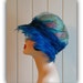 Vintage Gorgeous Christian Dior Peacock Blue Feather Hat
